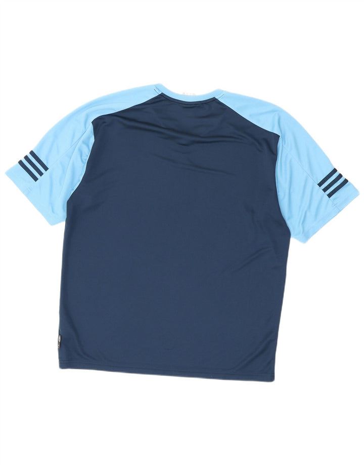 Tricou ADIDAS Climalite pentru bărbați Top Mediu Bleumarin Poliester Colorblock