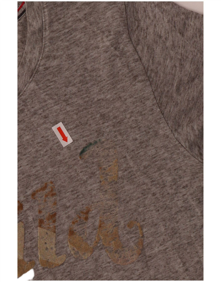 Tricou grafic Tommy Hilfiger pentru femei Top UK 12 Medium Gri Poliester
