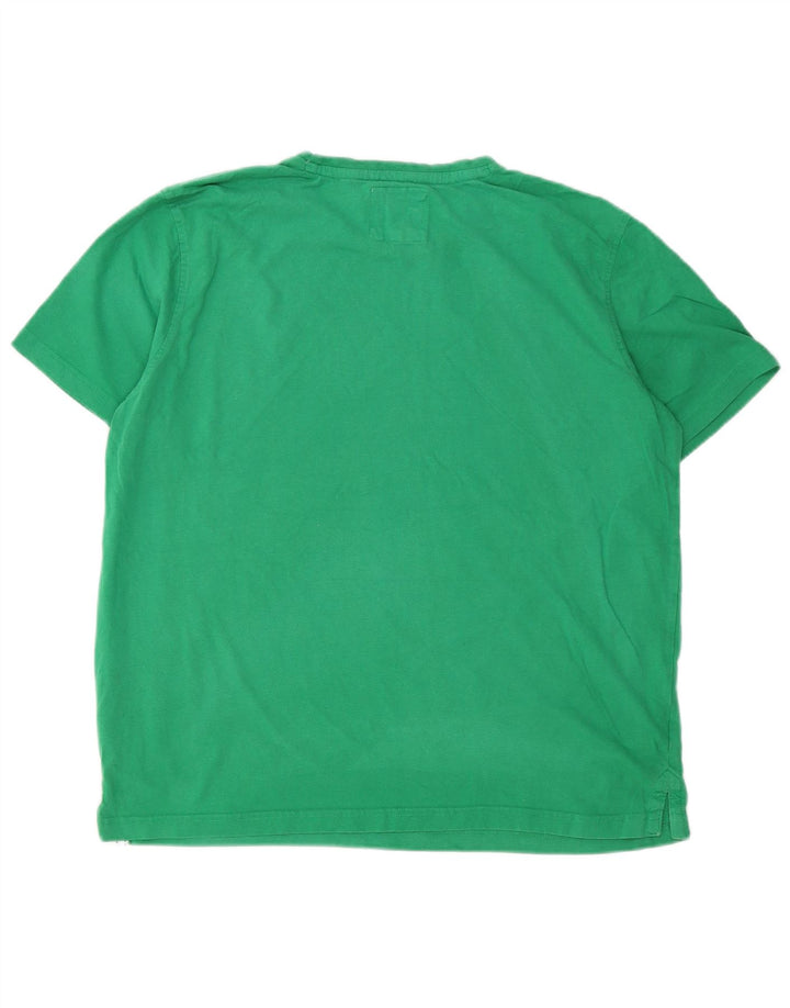 CREW CLOTHING Bărbați Tricou Top XL Verde Bumbac