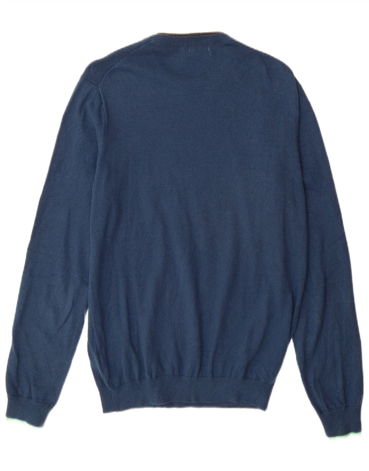 SUN68 Mens Crew Neck Jumper Sweater Large Blue Cotton