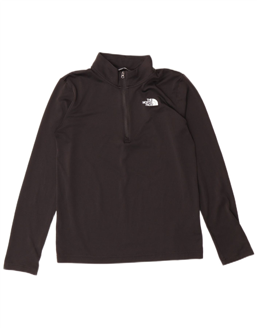 THE NORTH FACE Trening pentru băieți, cu fermoar și gât, cu pulover, 14-15 ani, XL, negru