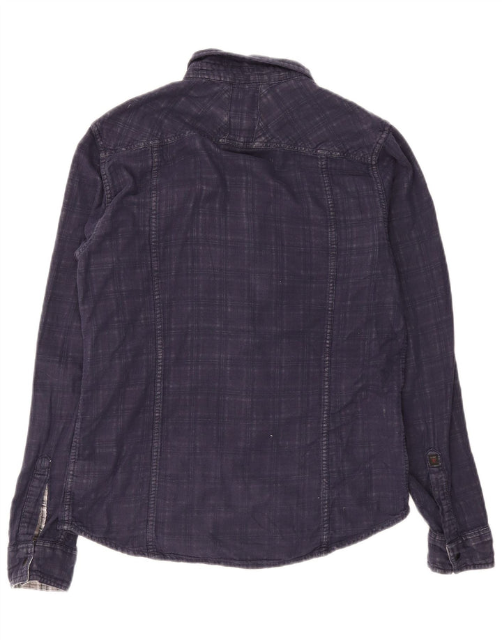 Cămașă Guess pentru bărbați, mărimea 36, bumbac cu carouri, albastru bleumarin