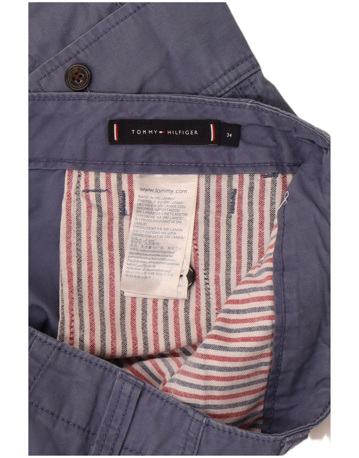 Pantaloni scurți cargo Tommy Hilfiger pentru bărbați W34, mari, albastru, bumbac