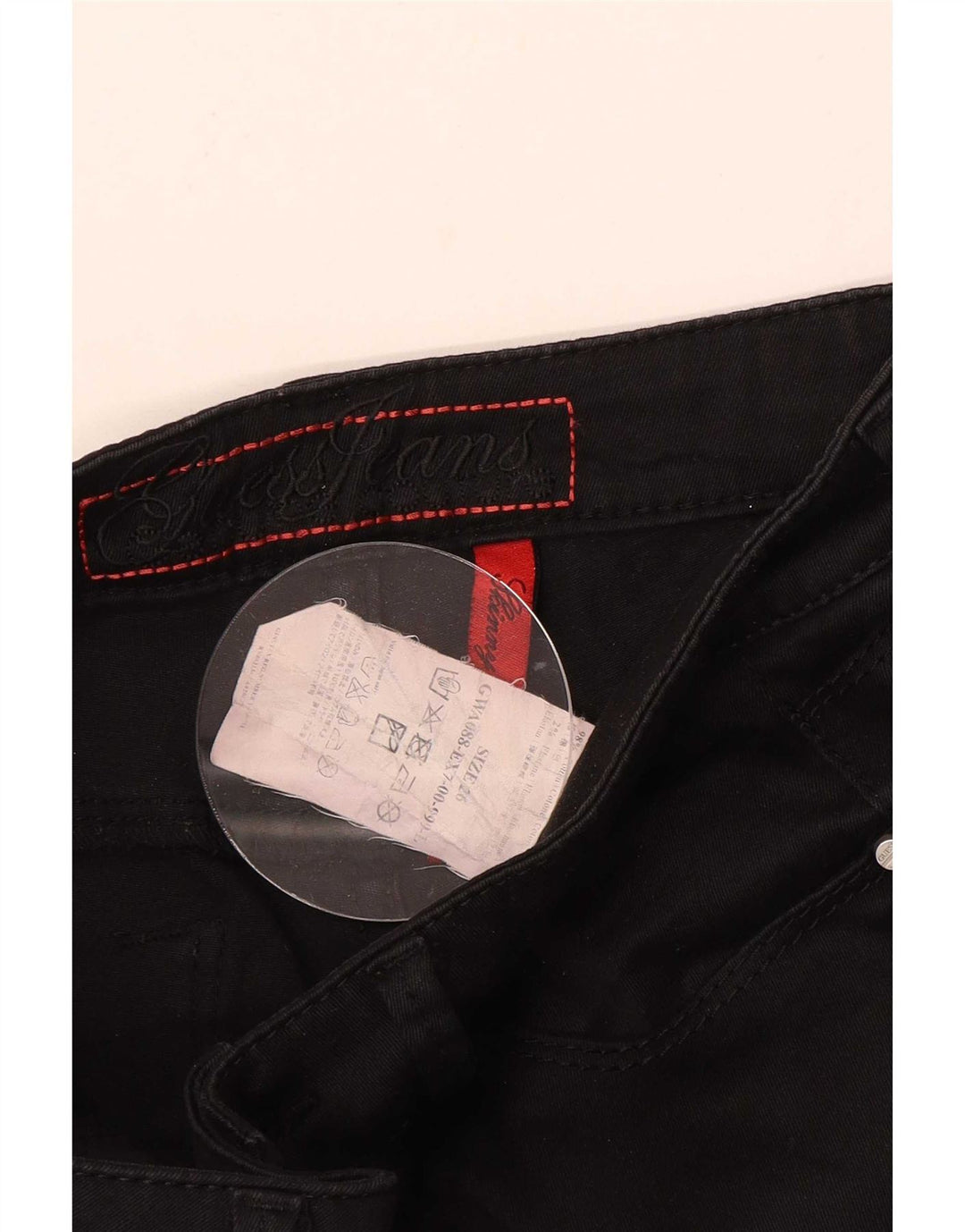 Blugi slim pentru femei Guess W26 L33 bumbac negru