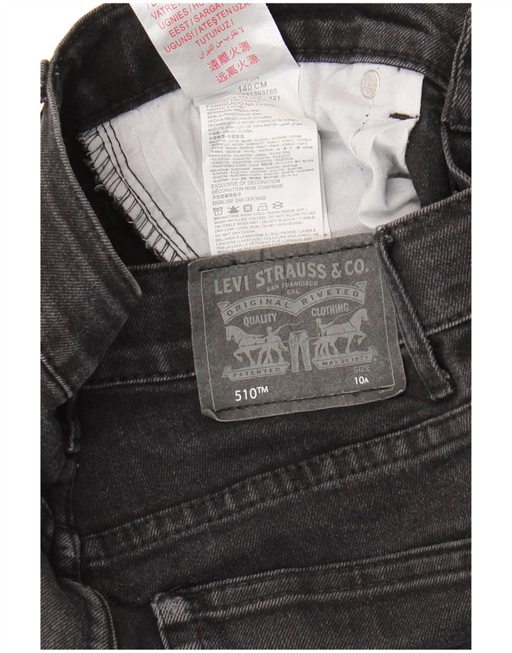 Jeans skinny LEVI'S 510 pentru baieti 9-10 ani W26 L27 bumbac negru