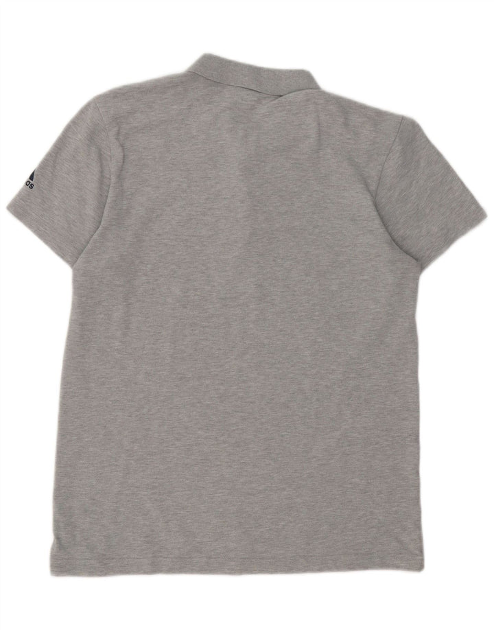 Tricou polo Adidas pentru bărbați, gri mediu pete