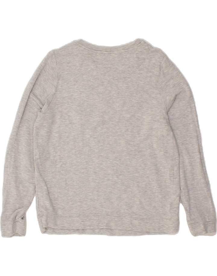 OASIS Womens Graphic Top Long Sleeve UK 10 Small Grey Viscose Vintage Oasis and Second-Hand Oasis from Messina Hembry 