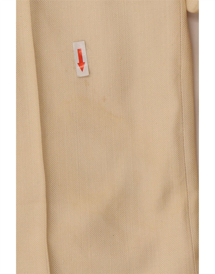 Costum 2 piese pentru bărbați vintage mare W34 L30 mătase bej