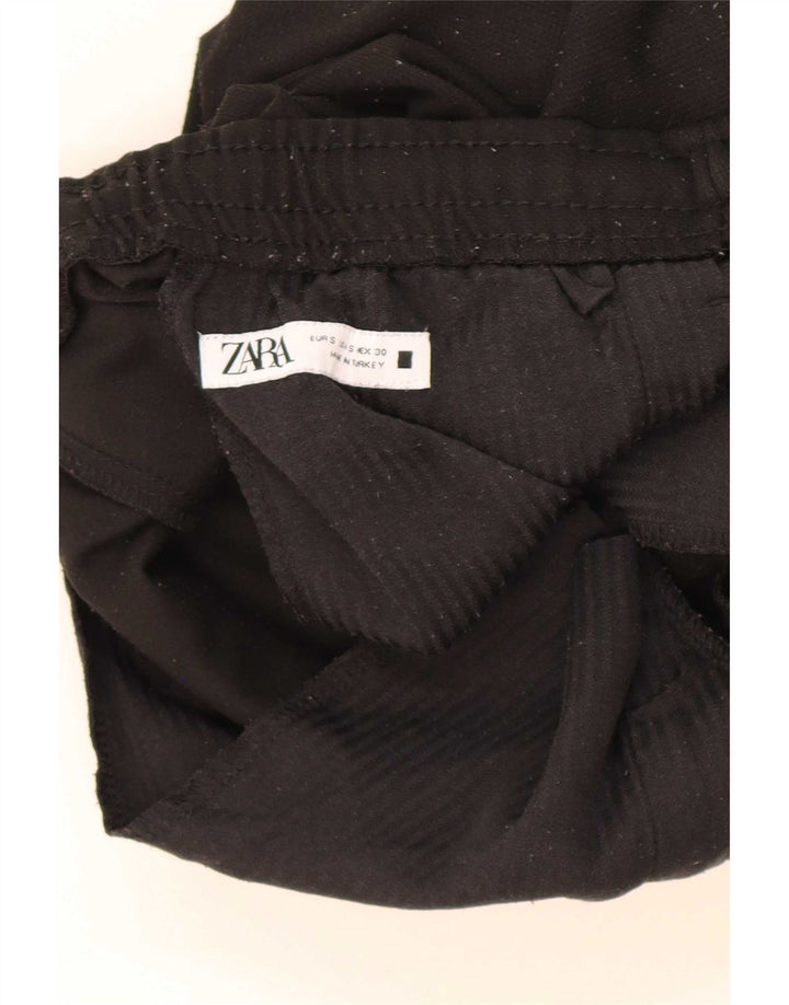Pantaloni de trening pentru bărbați Zara, poliester negru mic