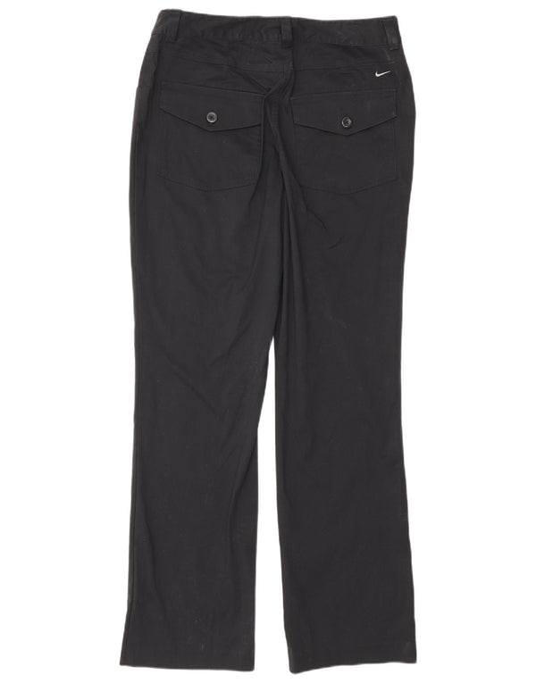 Pantaloni casual drepti pentru femei Nike UK 10 Small W32 L30 Bumbac negru