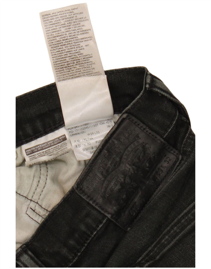 Blugi 511 slim pentru femei LEVI'S W29 L32 bumbac negru