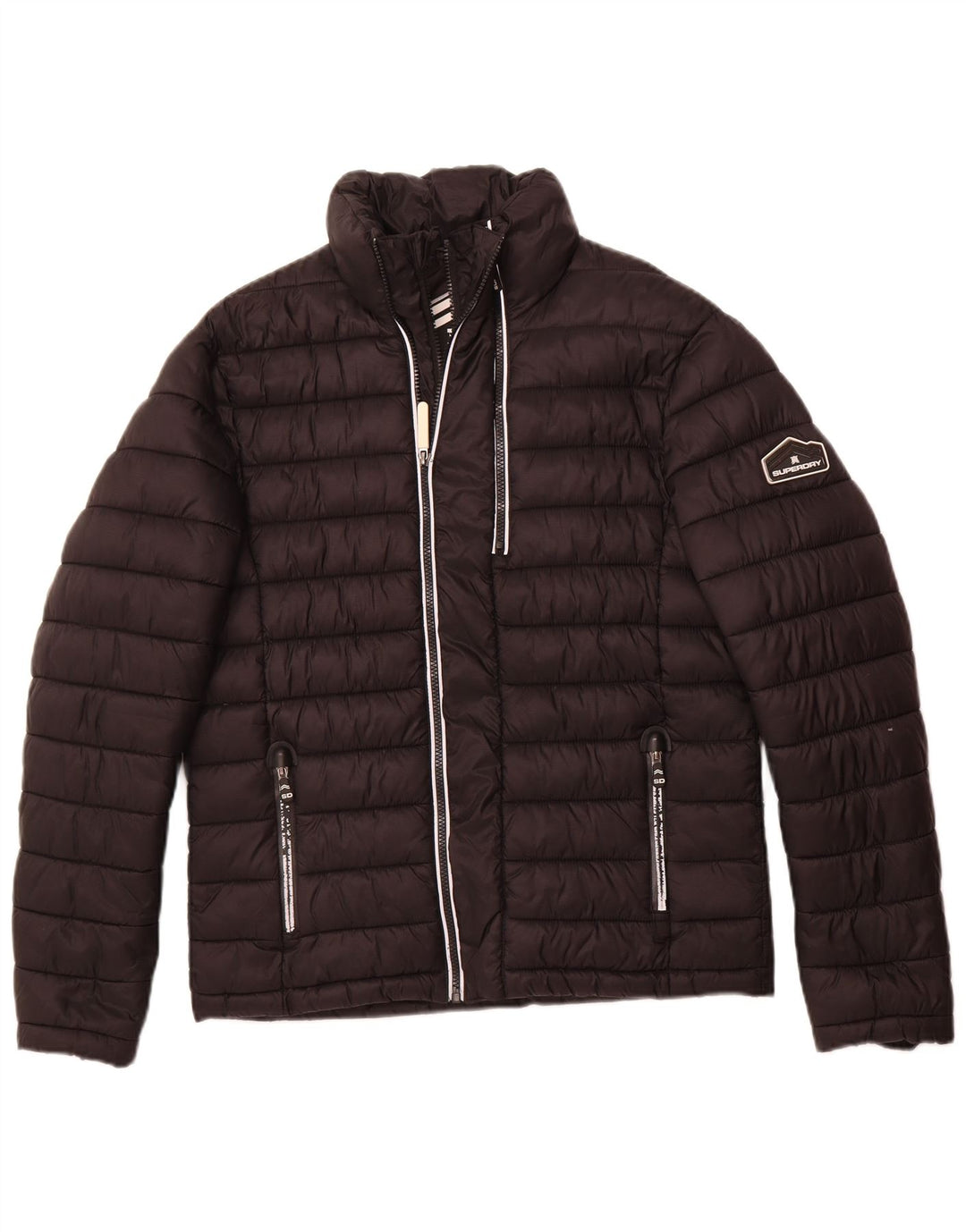 Jachetă căptușită pentru bărbați Superdry UK 38 Medium Black Nylon