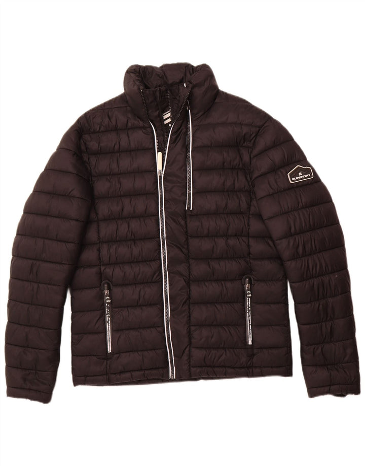 Jachetă căptușită pentru bărbați Superdry UK 38 Medium Black Nylon