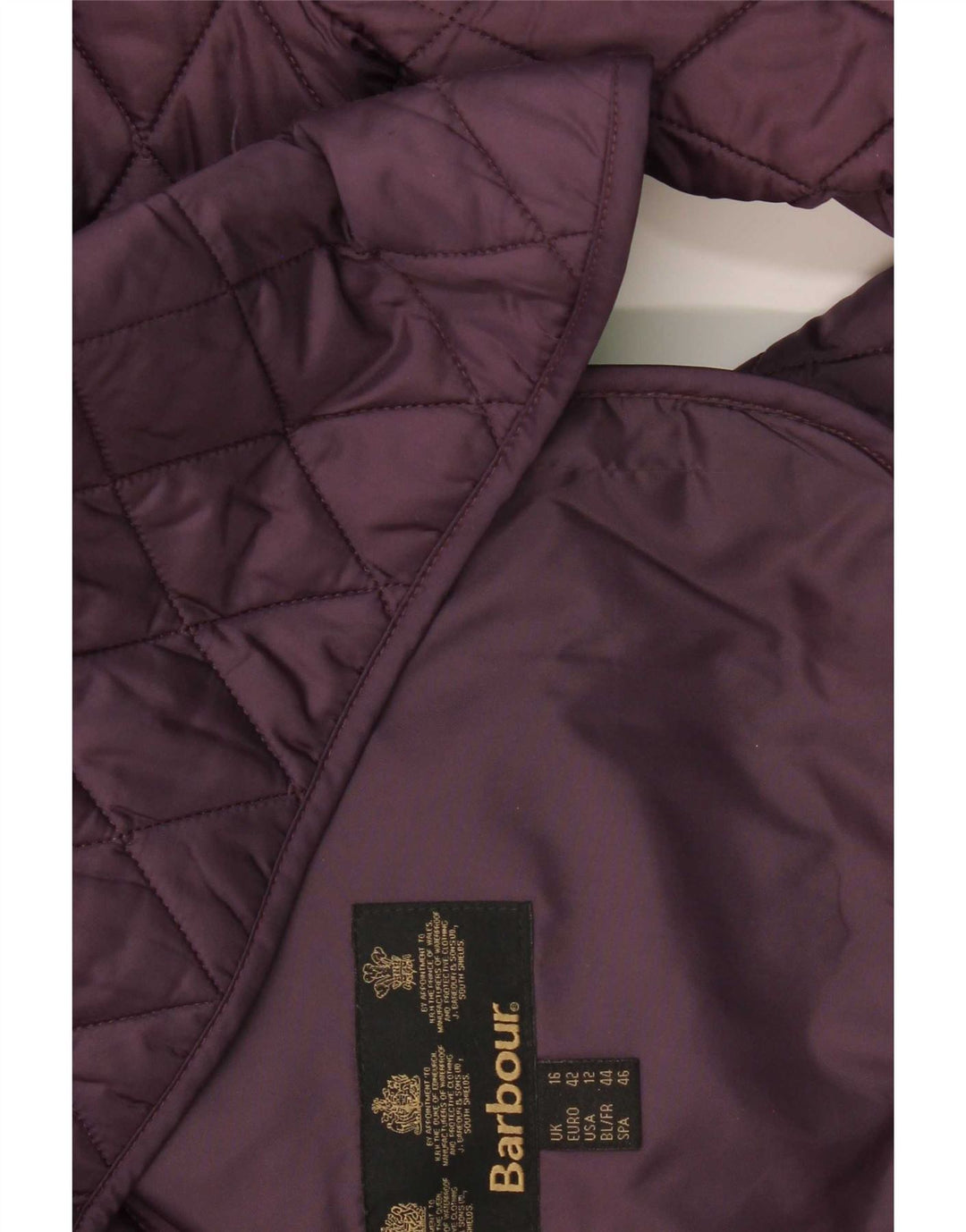 Jachetă matlasată Barbour pentru femei UK 16 Large Violet Poliamidă