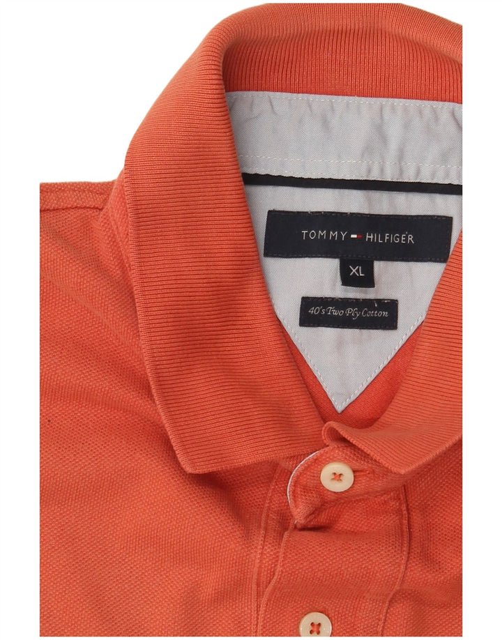 TOMMY HILFIGER Tricou polo pentru bărbați XL bumbac portocaliu