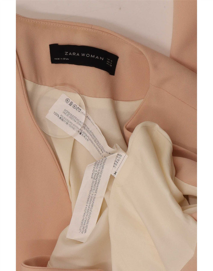 Jachetă Blazer deschisă pentru femei Zara UK 14 Poliester roz mediu