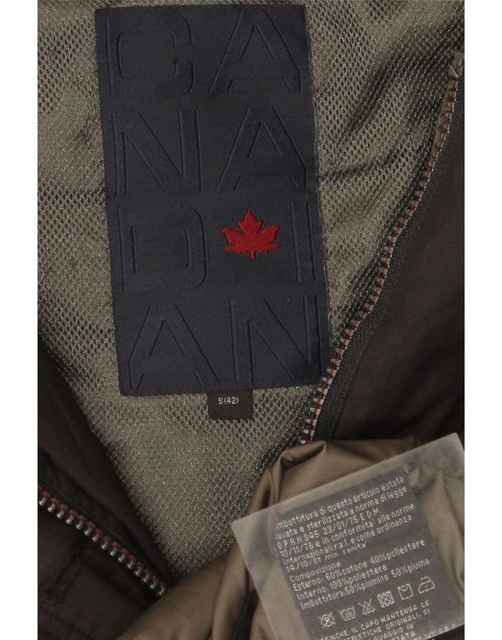 Jachetă parka cu glugă pentru femei canadiene EU 42 bumbac mediu negru