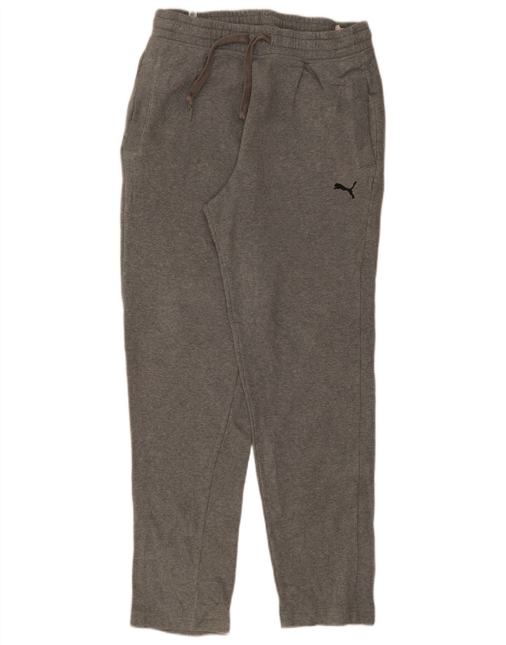 Pantaloni de trening Puma pentru bărbați, bumbac gri mare