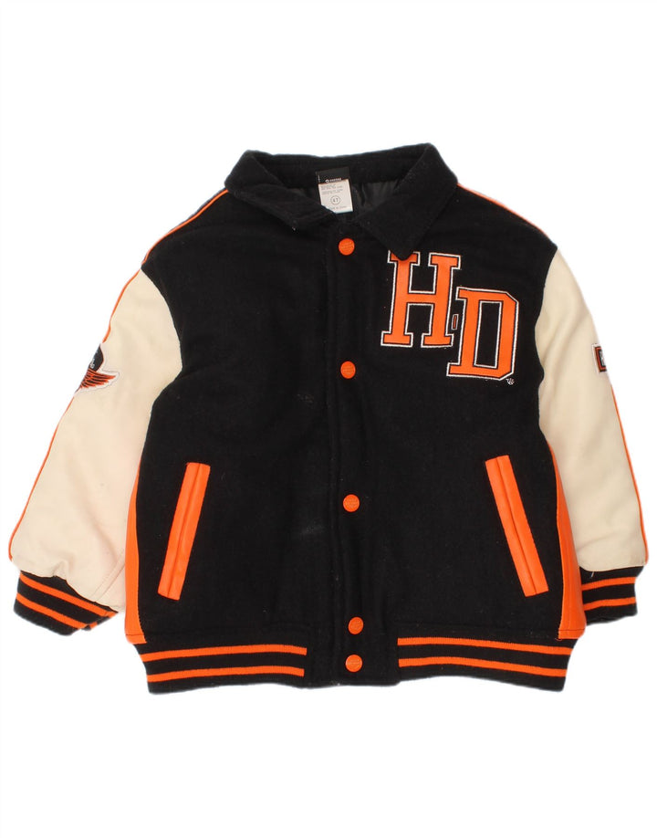 Jachetă Varsity cu grafică pentru băieți Harley Davidson, 3-4 ani, albastru bleumarin