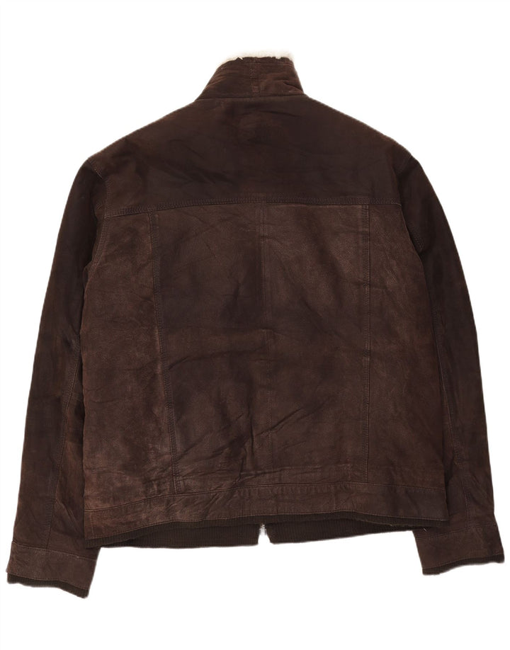 Jachetă din piele Sherpa Conbipel pentru bărbați IT 56 2XL din piele maro