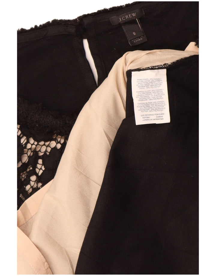 Bluză fără mâneci pentru femei J. CREW UK 10 Small Black Floral Viscose