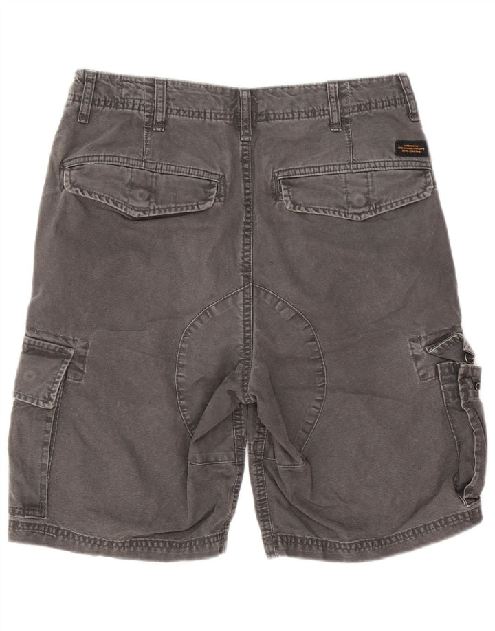 Pantaloni scurți cargo Superdry pentru bărbați W30, bumbac gri mediu