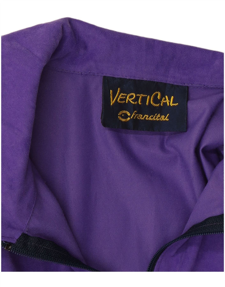 Jachetă de trening din velur VERTICAL pentru bărbați, mov mediu, color block