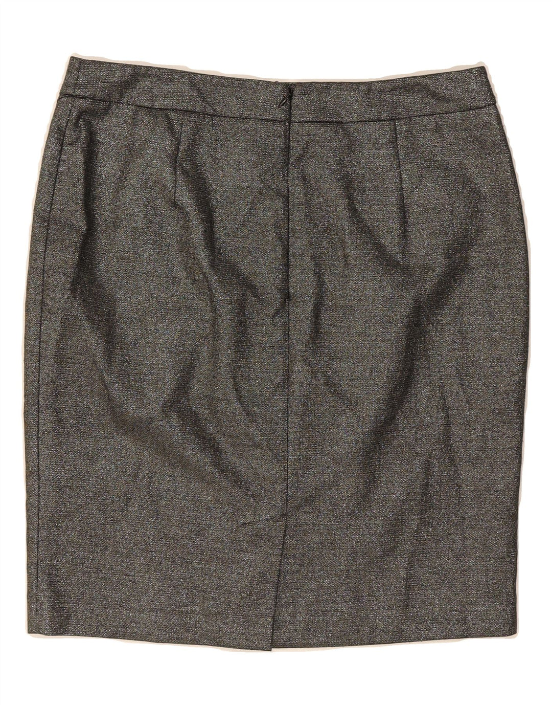 TOMMY HILFIGER Womens Pencil Skirt US 12 Large W34  Silver Polyester Vintage Tommy Hilfiger and Second-Hand Tommy Hilfiger from Messina Hembry 
