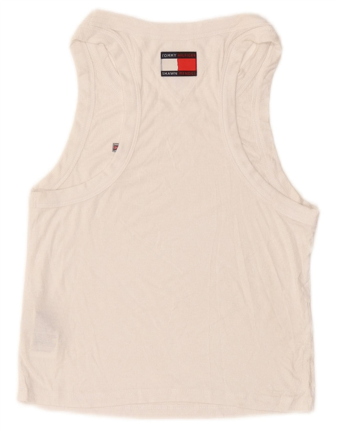 Top cu vestă crop pentru femei Tommy Hilfiger UK 12 Medium White Modal