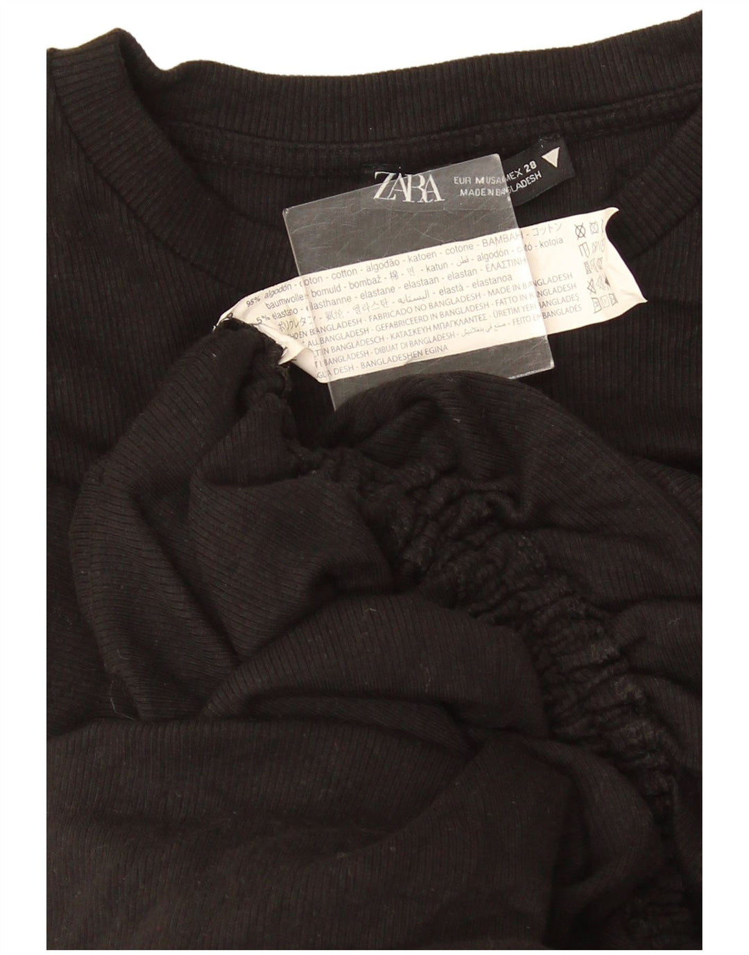 Rochie Bodycon pentru Damă Zara UK 12 Medium Negru Bumbac