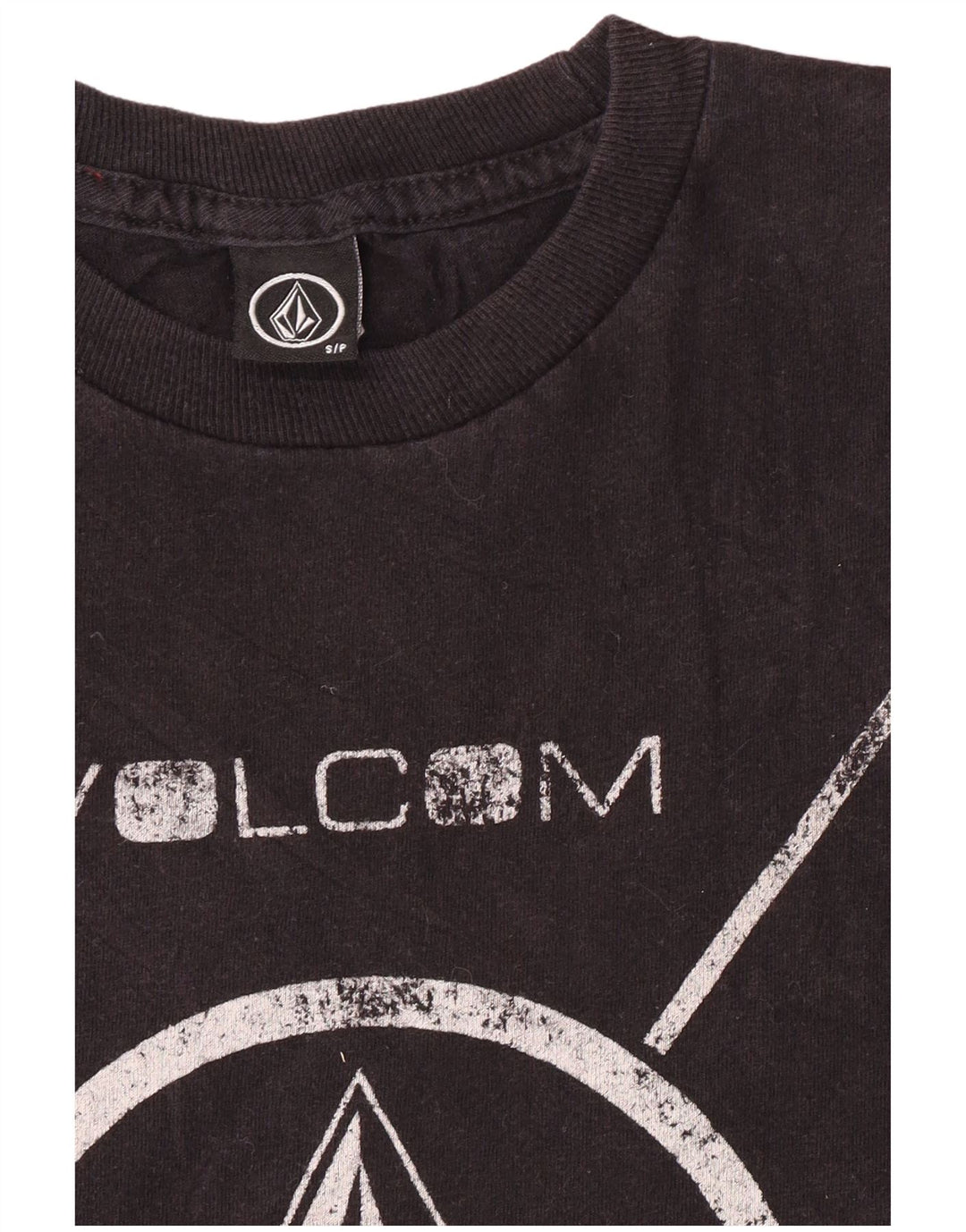 Tricou grafic pentru bărbați Volcom Top mic, negru, bumbac