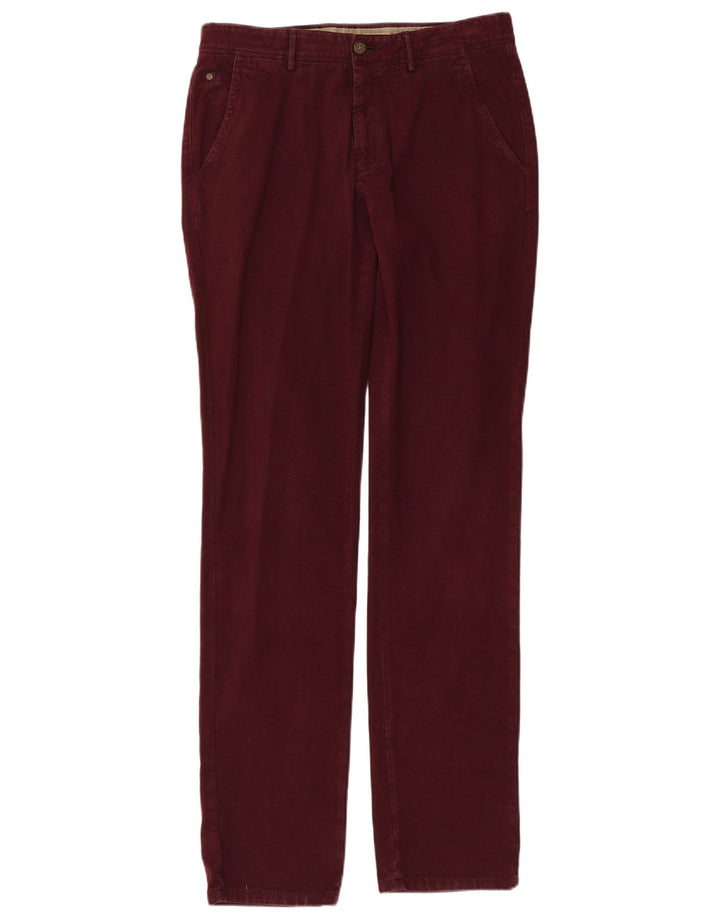 MASSIMO DUTTI Pantaloni chino subțiri pentru bărbați EU 40 Medium W31 L33 Burgundy