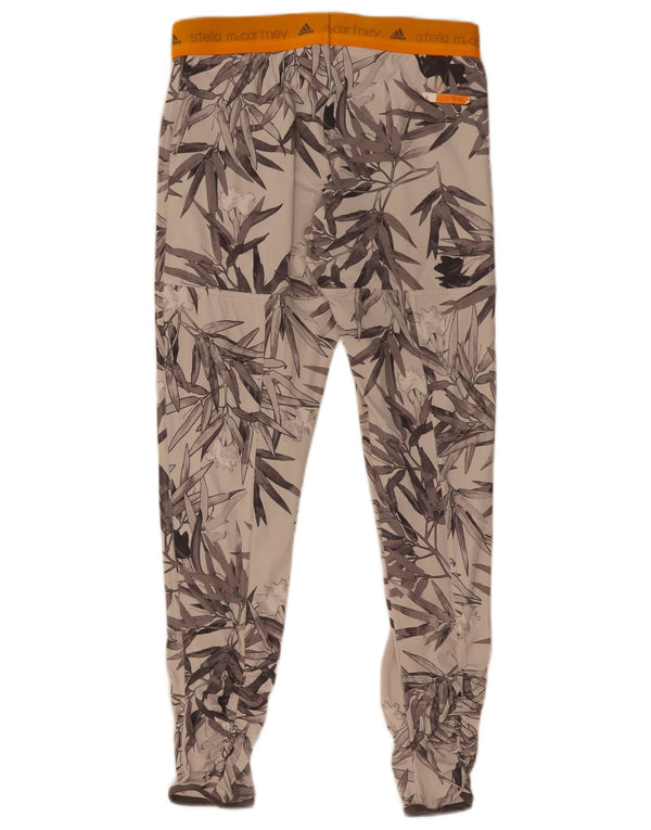 Leggings cu grafic Stella McCartney Adidas pentru femei UK 8 Small Gri Floral