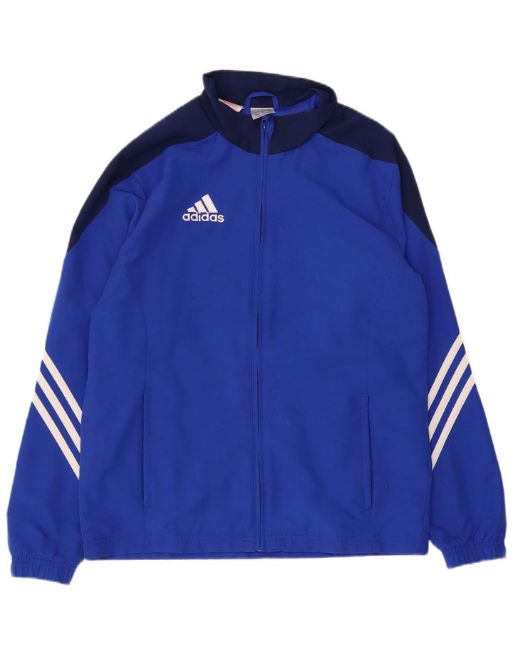 Jachetă de top pentru trening Adidas băieți 15-16 ani XL albastru poliester color bloc