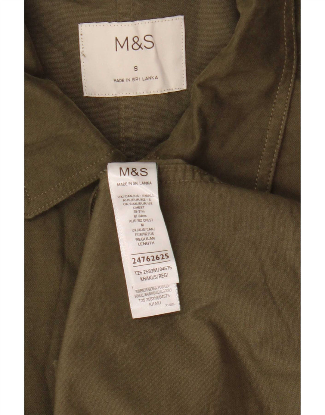 Cămașă pentru bărbați Marks & Spencer, bumbac mic kaki