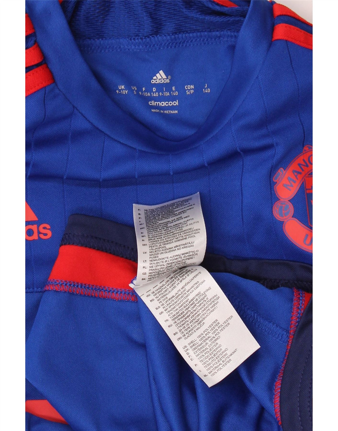 Tricou grafic ADIDAS Manchester United pentru băieți Top 9-10 ani albastru