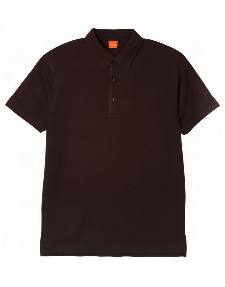 Tricou polo pentru bărbați Hugo Boss, bumbac negru mare