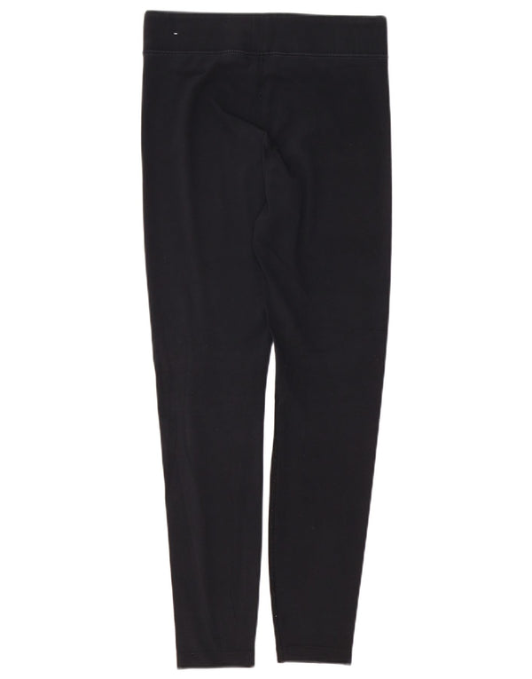 Leggings grafic NIKE pentru femei UK 14, bumbac mediu negru