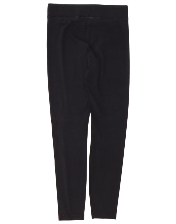 Leggings grafic NIKE pentru femei UK 14, bumbac mediu negru