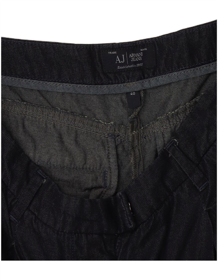 Blugi drepti pentru femei Armani IT 40 Small W30 L25 Bleumarin