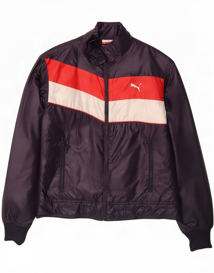 Jachetă căptușită Puma pentru bărbați Marea Britanie 38 Poliester color bloc de culoare violet mediu