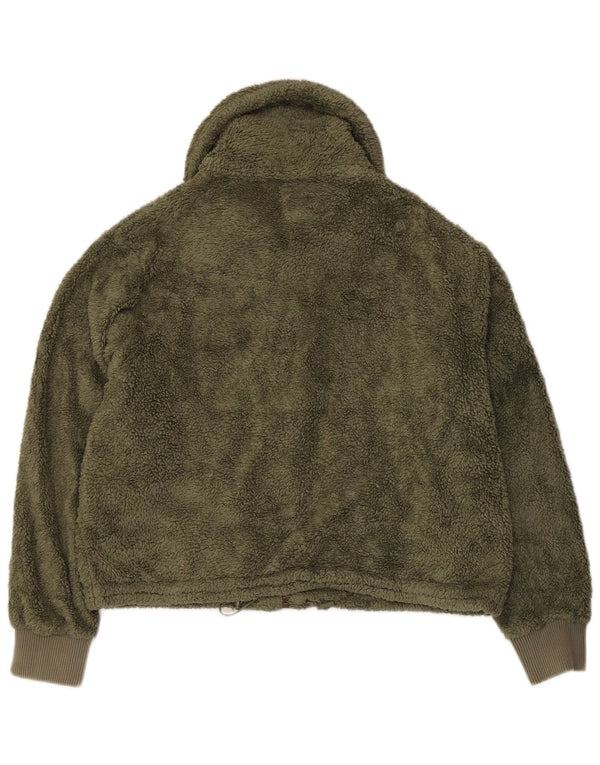 Jachetă fleece supradimensionată pentru femei Billabong UK 10 Poliester verde mic