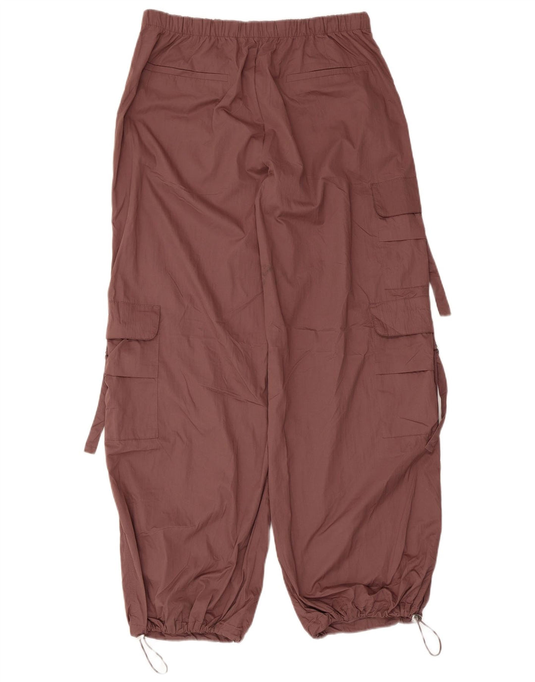 Pantaloni cargo pentru femei cu picioare largi Zara Mediu L28 L30 Poliester maro