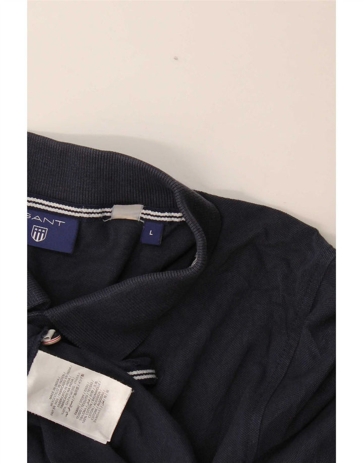 Tricou polo pentru bărbați Gant, mare, albastru, bumbac