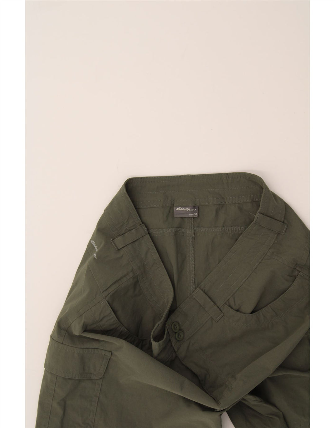 EDDIE BAUER Womens Cargo Shorts US 12 Large W34 Green Nylon Vintage Eddie Bauer and Second-Hand Eddie Bauer from Messina Hembry 