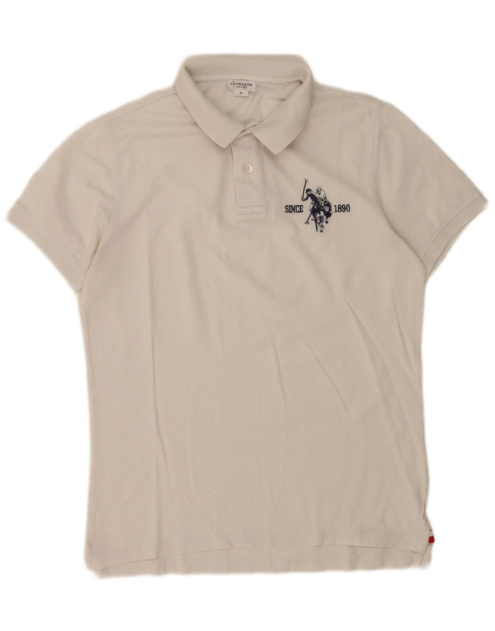 U.S. Polo Assn. Cămașă grafică pentru bărbați, alb mediu