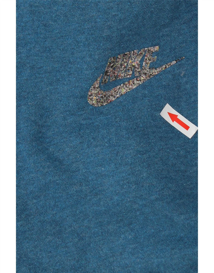 Pulover Nike pentru bărbați cu glugă, mare, albastru, bumbac