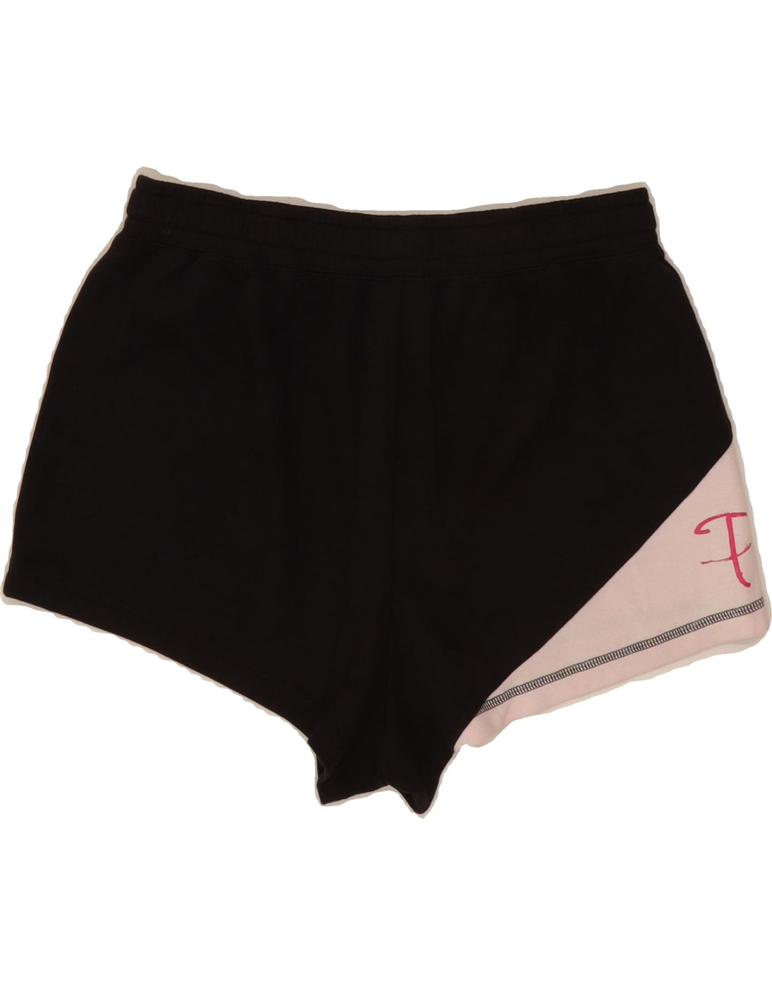 PUMA Womens Graphic Sport Shorts UK 14  Medium  Black Colourblock Vintage Puma and Second-Hand Puma from Messina Hembry 