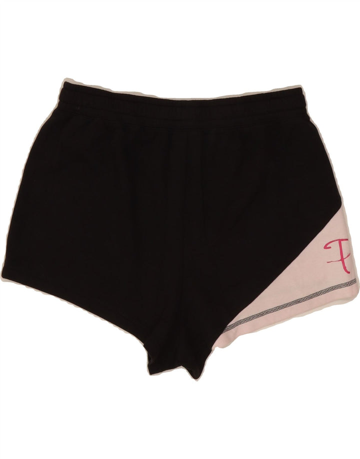 PUMA Womens Graphic Sport Shorts UK 14  Medium  Black Colourblock Vintage Puma and Second-Hand Puma from Messina Hembry 