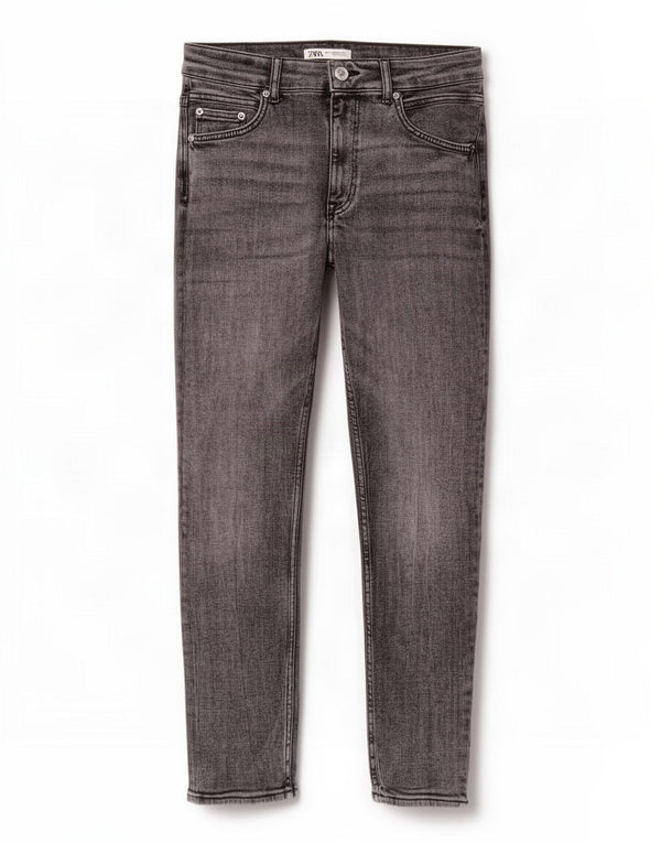 Zara Mens Slim Fit Skinny Jeans EU 42 Large W32 L28 Grey Cotton